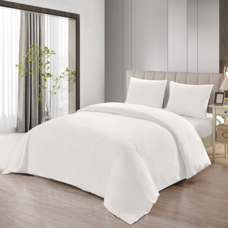 LAVELLA SADE DEKBEDOVERTREK SET | WIT 200X220 CM 4-DELIG