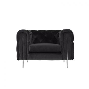 CAMPANIA FAUTEUIL | ZWART STOF MJ11-111