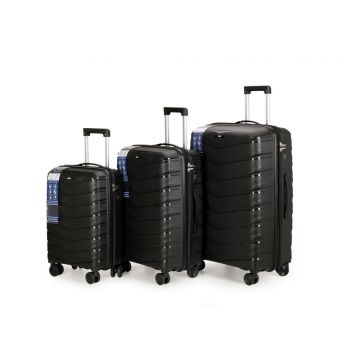 SUITCASE SET CNR001 | BLACK 3-PIECE