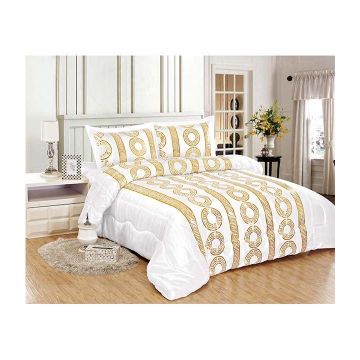 VERTUM BEDSPREI CNR3063 3-DELIG WIT | GOUD