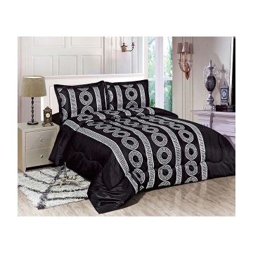 VERTUM BEDSPREAD CNR3063 3 PIECE BLACK | GRAY