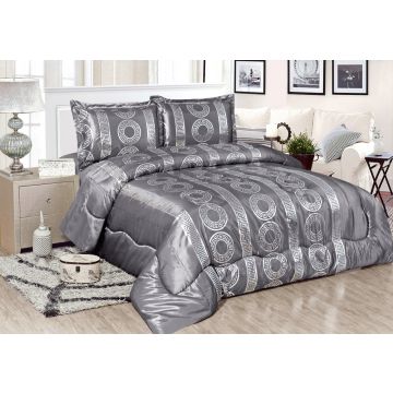 VERTUM BEDSPREI CNR3063 3-DELIG GRIJS | ZILVER