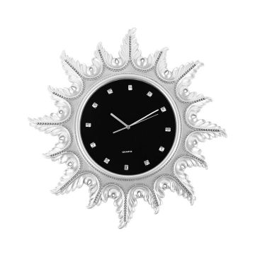 Wandklok Diamond Silver 70x70cm
