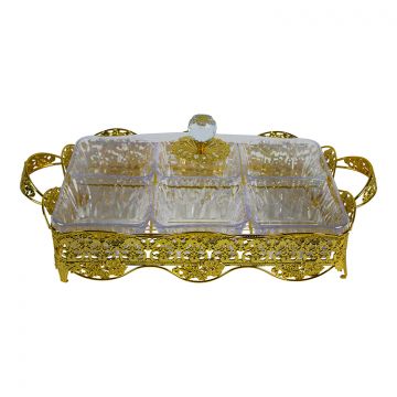 SERVEERSCHAAL CNR2015-6 | 52X33 CM 6-VAKS GOUD