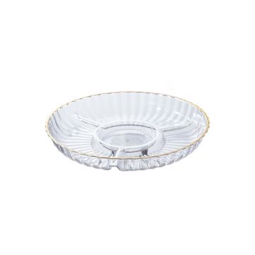 KUNSTSTOF SCHAAL CNR77-1 | Ø28 CM 4-VAKS GOUD