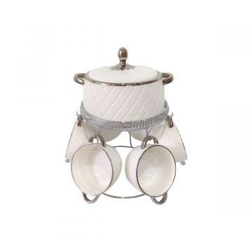 SOEP SERVEERSET CNR3312-7 | WIT-ZILVER 7-DELIG