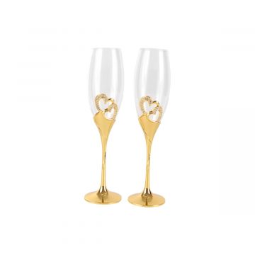 TROUWSET 002 GLAZEN | GOUD 2-DELIG