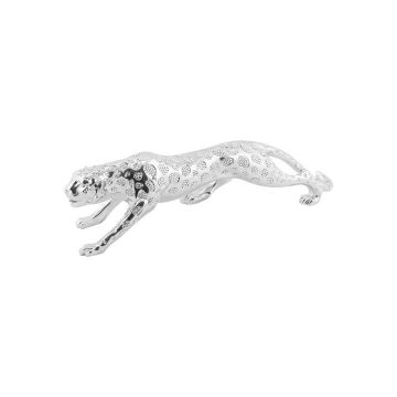 LEOPARD 09E 31CM SILVER WITH DIAMOND