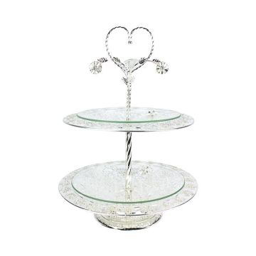 ETAGERE CNR002 SILVER 2-LAYER