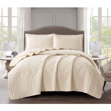 NILUFER BEDSPREAD SET CNR004 | BEIGE 3-PIECE