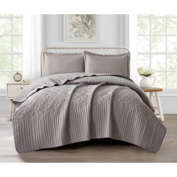 NILUFER BEDSPREAD SET CNR004 | TAUPE 3-PIECE