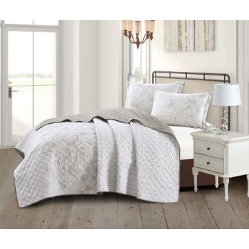 TULIN BEDSPREAD SET CNR005 | TAUPE 3-PIECE