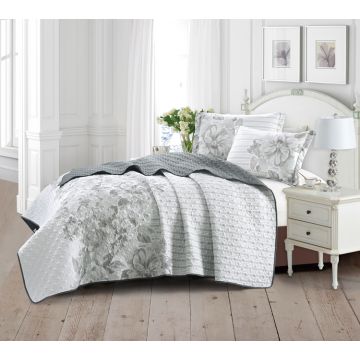 TULIN BEDSPREAD SET CNR005 | DARK GREY 3-PIECE