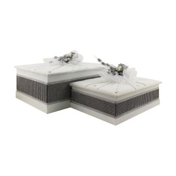 DIAMANT NISANSET 3 RECHTHOEK SILVER