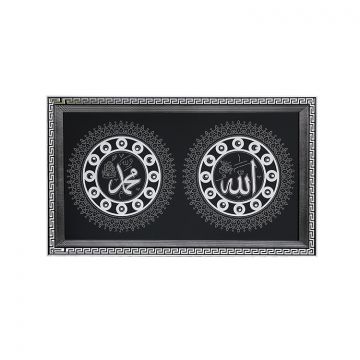 WANDBILD CNR20-1 | 49X89 CM SCHWARZ-SILBER