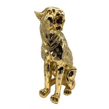 DECORATIE CNR11495 LEOPARD | 53 CM GOUD