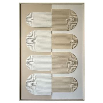 WANDDEKORATION CNR2412110 | 80X120 CM WEIß-BEIGE