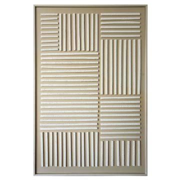WALL DECORATION CNR2412104 | 80X120 CM WHITE-BEIGE