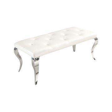MILANO ZITBANKJE 110*50*47CM WIT PU