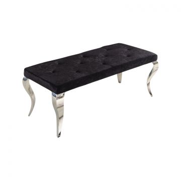 MILANO RÉCAMIERE | 110X50X47 CM SCHWARZ STOFF A41-23