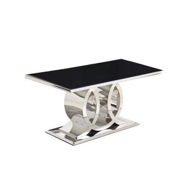 NAPOLI EETTAFEL | 160X90X76CM ZWART
