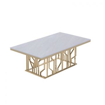 TARANTO COFFEE TABLE GOLD | 130X70X45 CM MARBLE 928