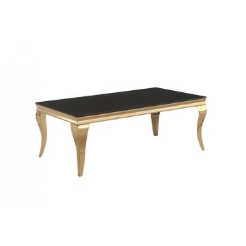 MILANO SALONTAFEL GOUD 130*70*45CM ZWART