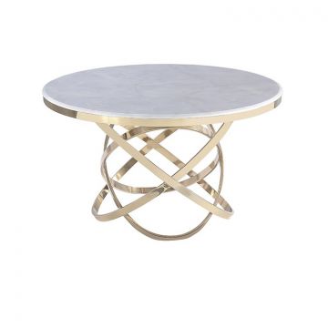 TRENTO EETTAFEL GOUD | Ø130X76 CM MARMER 928