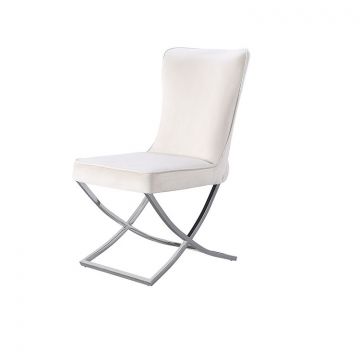 ANDRIA EETKAMERSTOEL | CREME STOF VELU01A