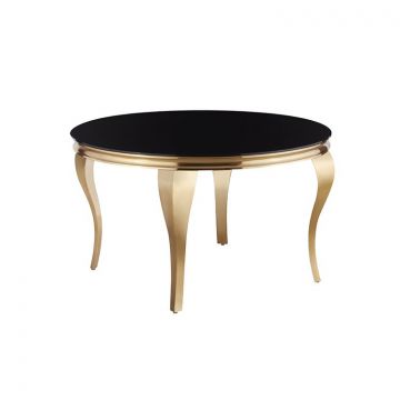 MILANO EETTAFEL GOUD | Ø130X76 CM ZWART