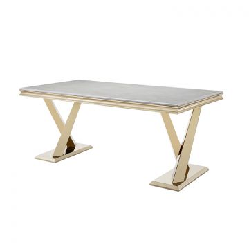 FERRARA TISCH GOLD | 180X90X76 CM MARMOR 928