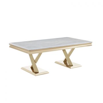 FERRARA COUCHTISCH GOLD | 130X70X45 CM MARMOR 928