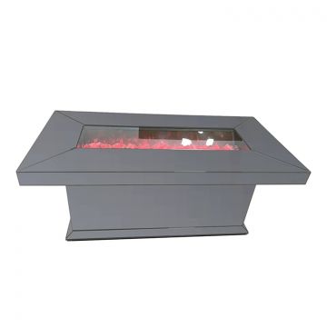 BACOLI EETTAFEL MET SFEERHAARD | 180X90X78 CM GRIJS