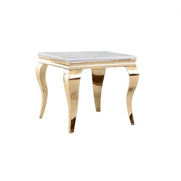 MILANO BIJZETTAFEL GOUD | 60X60X55 CM MARMER 928