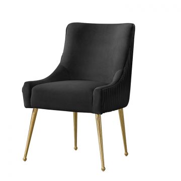 ARONA EETKAMERSTOEL GOUD | ZWART STOF MJ11-111