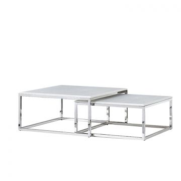 GENUA COUCHTISCH | 90X90X42 CM MARMOR 576-1 2-TEILIG