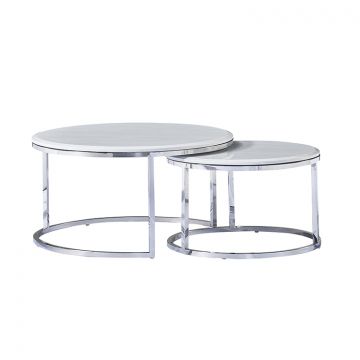 MESSINA SALONTAFEL | Ø80X42 CM MARMER 576-1 2-DELIG