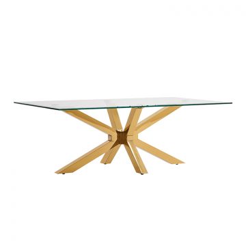 TERNI COFFEE TABLE GOLD | 130X70X42 CM TRANSPARENT