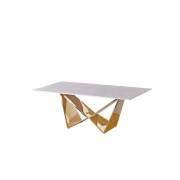 CENTO COUCHTISCH GOLD | 130X70X42 CM MARMOR 928