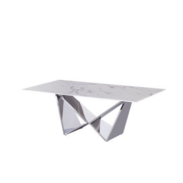 CENTO COUCHTISCH SILBER | 130X70X42 CM MARMOR 757-1