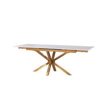 TERNI EETTAFEL GOUD | 180/240X90X76 CM MARMER 928