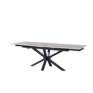 TERNI EETTAFEL MAT ZWART | 180/240X90X76 CM MARMER 576-1