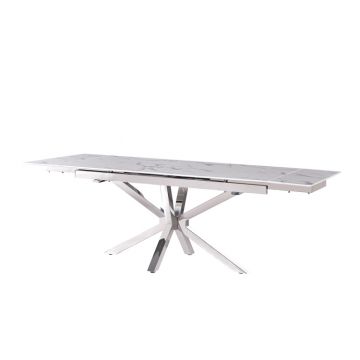 TERNI EETTAFEL ZILVER | 180/240X90X76 CM MARMER 757-1