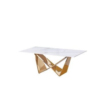 CENTO COUCHTISCH GOLD | 130X70X42 CM KERAMIK SA003