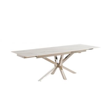 TERNI EETTAFEL ZILVER | 180/240X90X76 CM KERAMIEK CW002