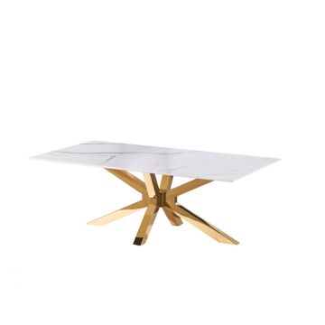TERNI COFFEE TABLE GOLD | 130X70X42 CM CERAMIC SA003