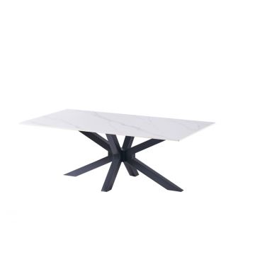 TERNI COFFEE TABLE MAT BLACK | 130X70X42 CM CERAMIC SW001