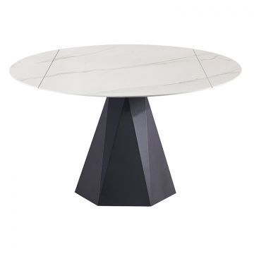 BARLETTA EETTAFEL MAT ZWART | Ø86/130X76 CM KERAMIEK SW001