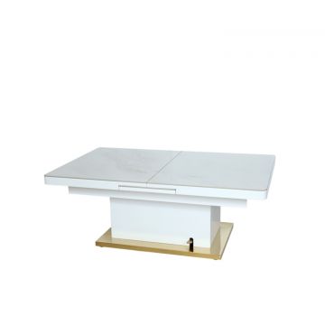 FERMO COUCHTISCH GOLD | 130/163X50/79X80 CM KERAMIK AS004