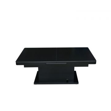 FERMO COUCHTISCH SCHWARZ | 130/163X50/79X80 CM KERAMIK PB006